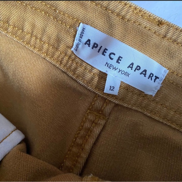 Apiece Apart Merida Wide-Leg Cropped Jeans in Caramel - Size 12 - Picture 7 of 7